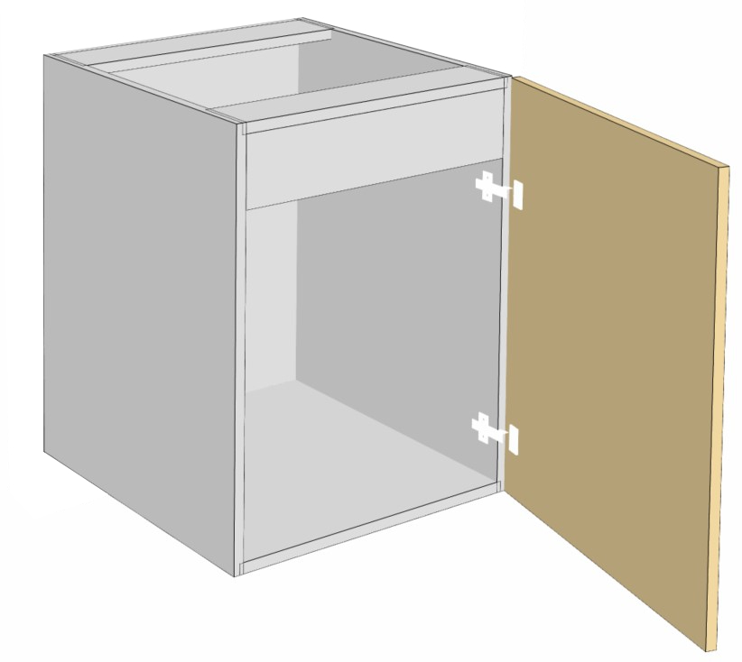 Custom sink base cabinet